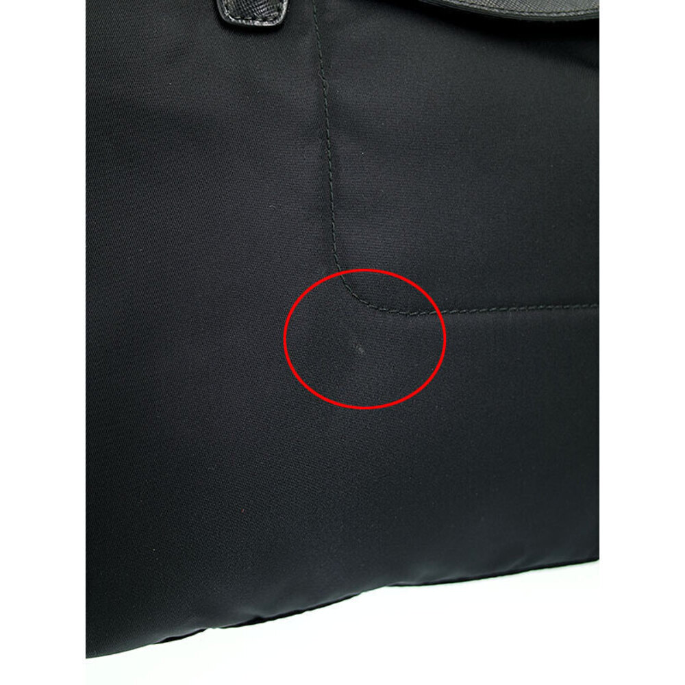 Prada Tessuto Saffiano Leather Tote Shoulder Bag black - Picture 8 of 9